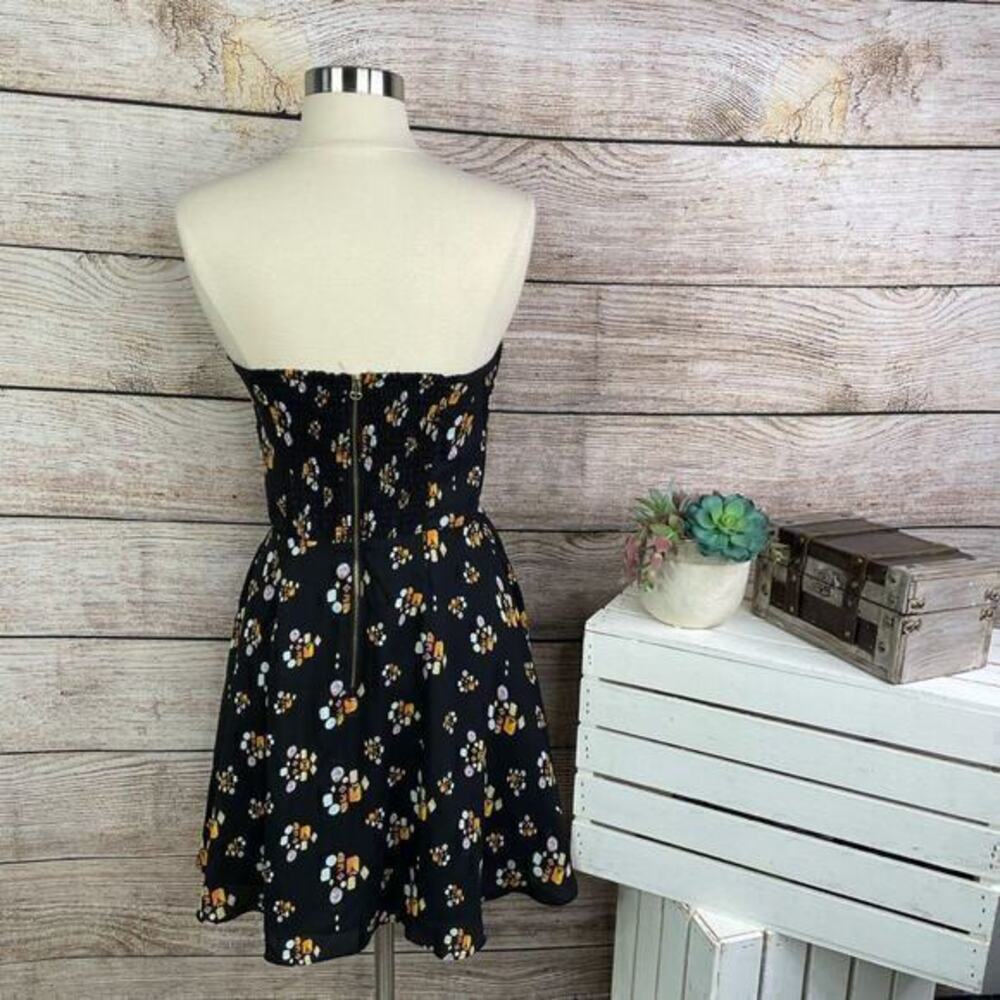 Dolce Vita Women’s Strapless Sweetheart Black Geometric‎ Dress Size Small - Picture 3 of 6